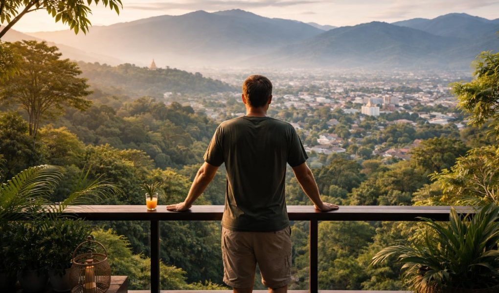 homme-balcon-vue-chiangmai-montagnes