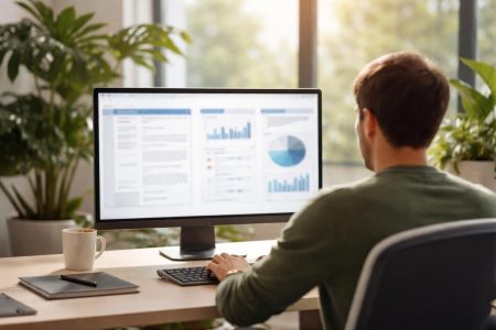 personne-ordinateur-bureau-plantes-fenetre