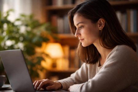 personne-ordinateur-livres-plantes