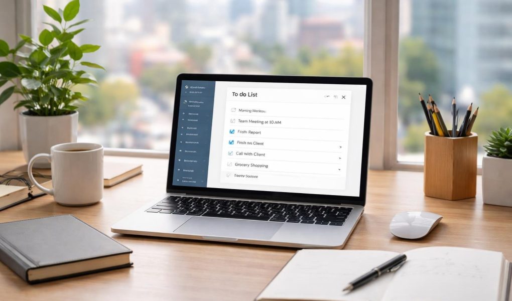 bureau-moderne-ordinateur-liste-taches