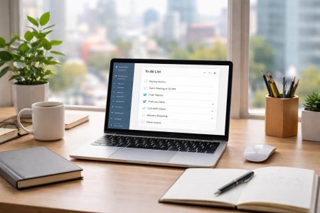 bureau-moderne-ordinateur-liste-taches