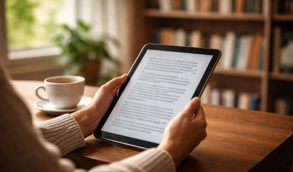 personne-cafe-tablette-bibliotheque