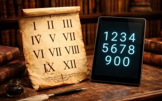 parchemin-chiffres-tablette-bibliotheque-ancienne