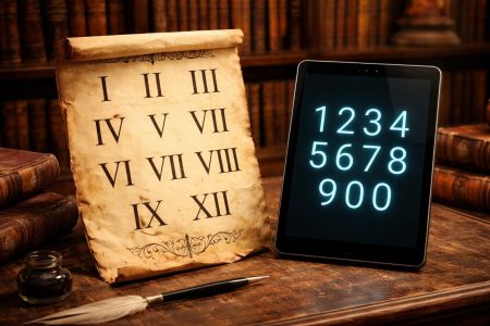 parchemin-chiffres-tablette-bibliotheque-ancienne