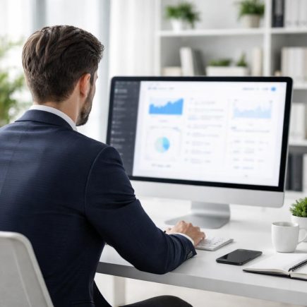 professionnel-bureau-ordinateur-plantes-etageres