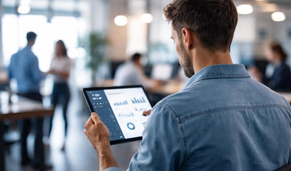 personne-dos-tablette-bureau-moderne