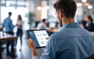 personne-dos-tablette-bureau-moderne