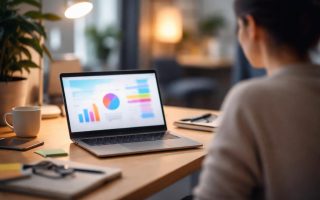 bureau-moderne-ordinateur-portable-presentation